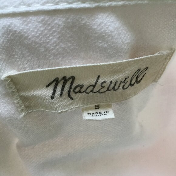 Madewell Short Sleeve White Shirt s - Picture 5 of 6